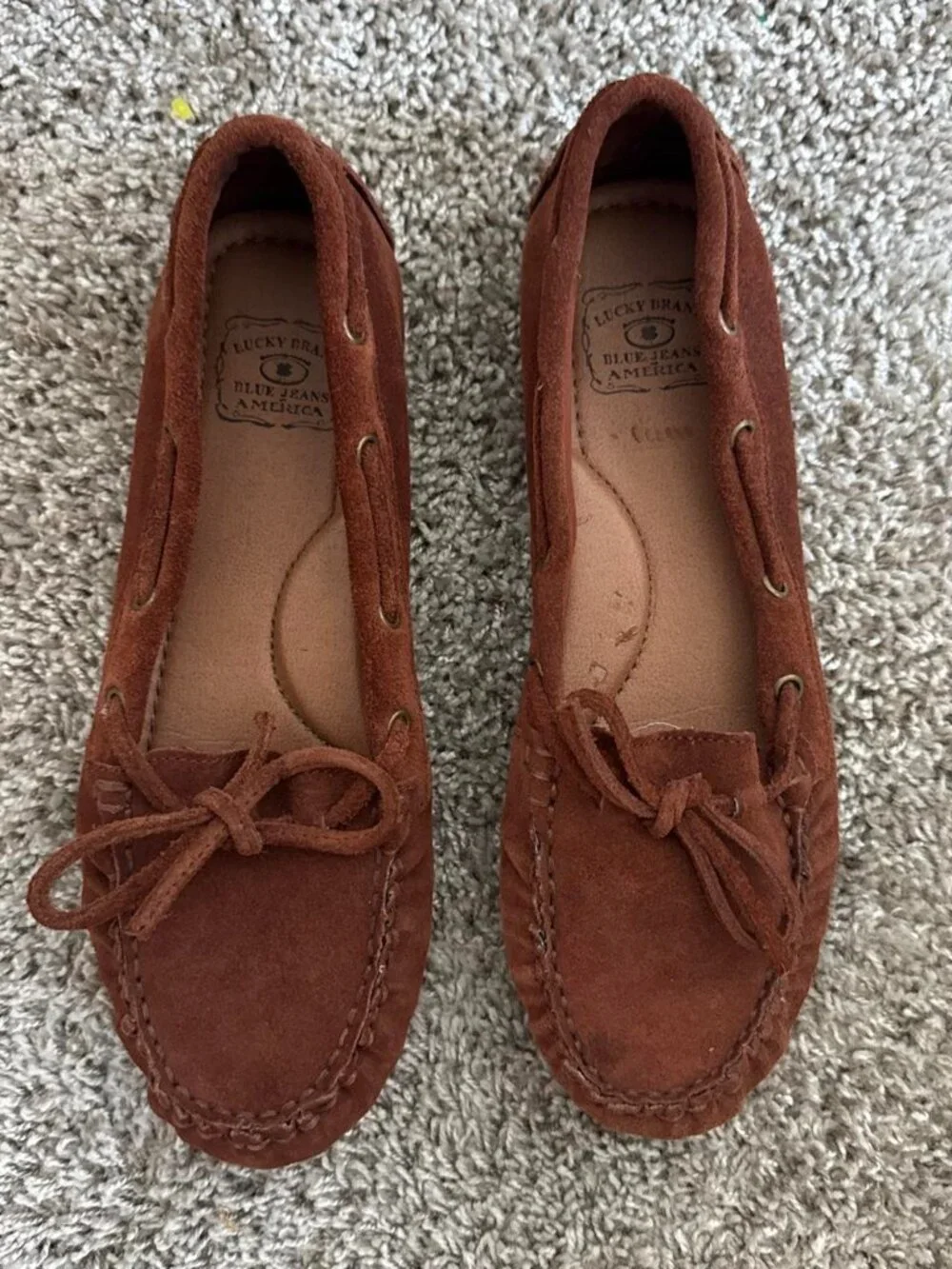 Lucky Brand Women's Brown and Tan Loafers